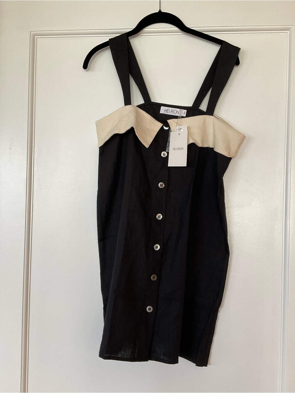 Hevron Button-Front Mini Dress